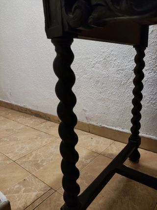 Mesa de 90 cm antigua con cajones Madera maciza