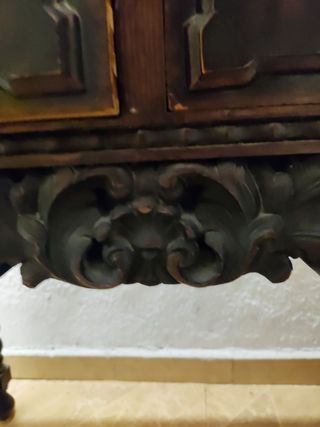 Mesa de 90 cm antigua con cajones Madera maciza