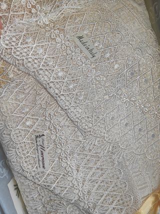 Copriletto macramè 