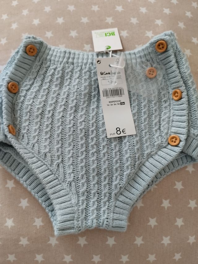 Cubre pañal niño/a punto talla 12 meses