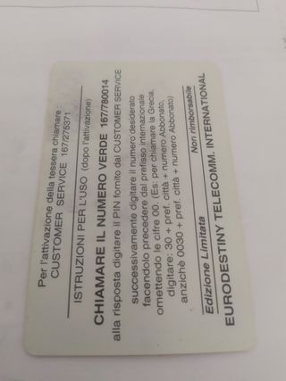 Scheda telefonica Totò