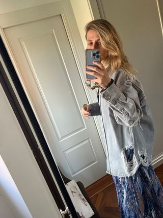 Cazadora vaquera oversize ZARA