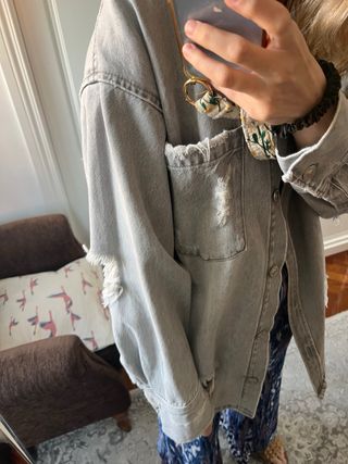 Cazadora vaquera oversize ZARA