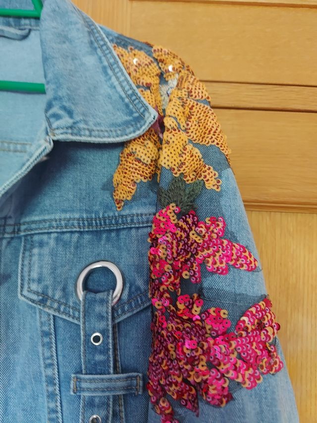 Cazadora vaquera lentejuelas