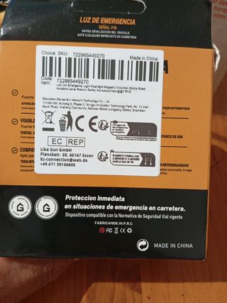 Luz  V16 de emergencia