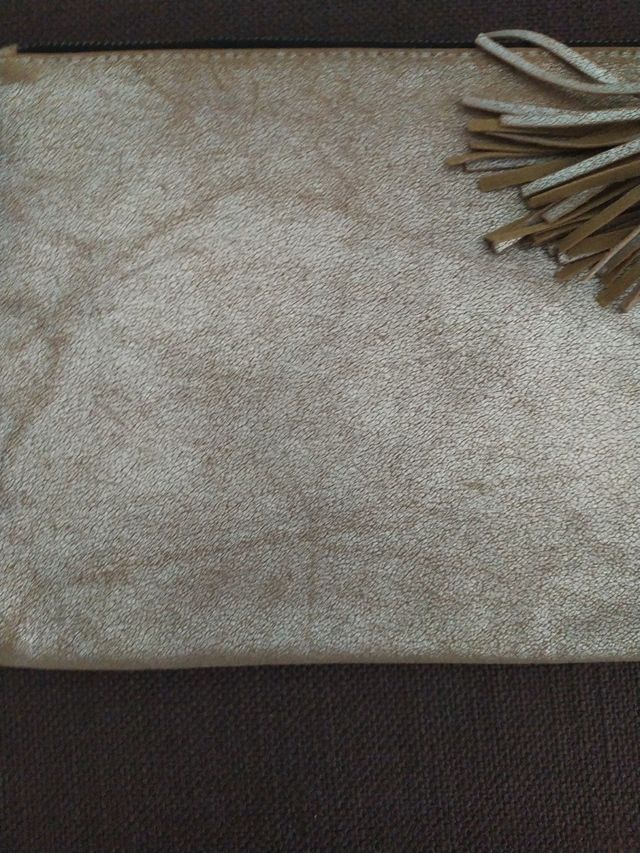 Bolso cartera clutch plata vintage