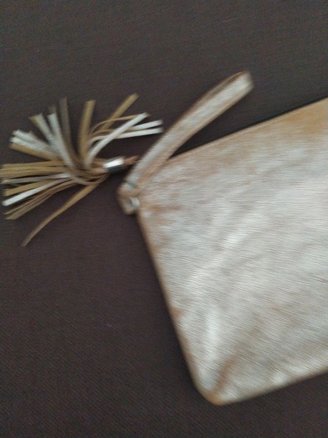 Bolso cartera clutch plata vintage