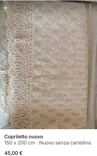 Copriletto tipo macrame