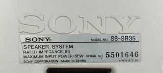 Altavoces SONY SS-SR35