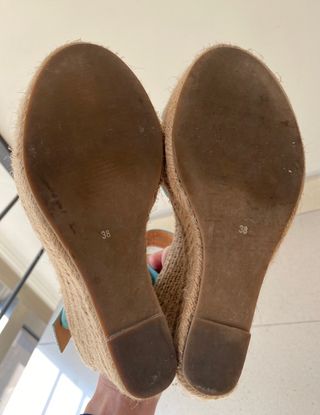 Sandalias Esparto Turquesa