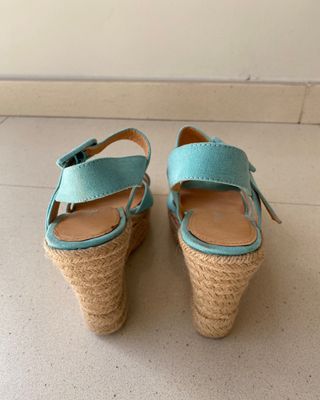 Sandalias Esparto Turquesa