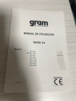 Balanza de precision gram sv310