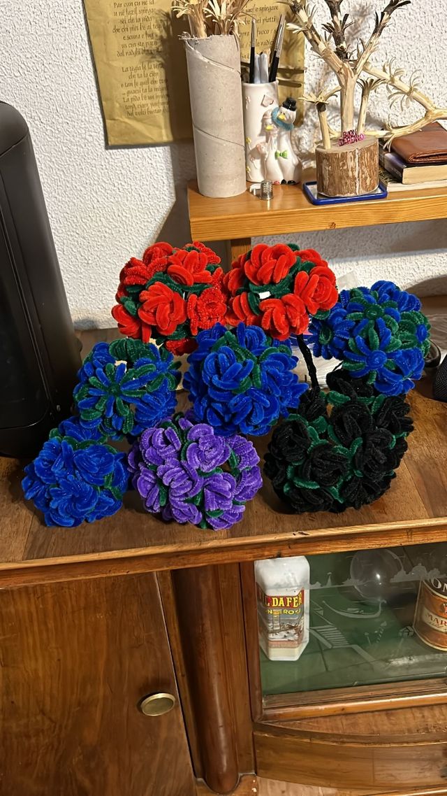 10 Fiori realizzati a mano