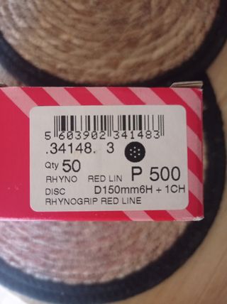 Discos  RHYNOGRIP CAJAS.Maquina  
