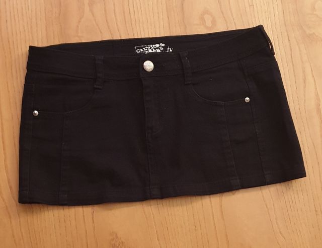 Gonna pantalone in denim nero Calliope Jeans tg.L