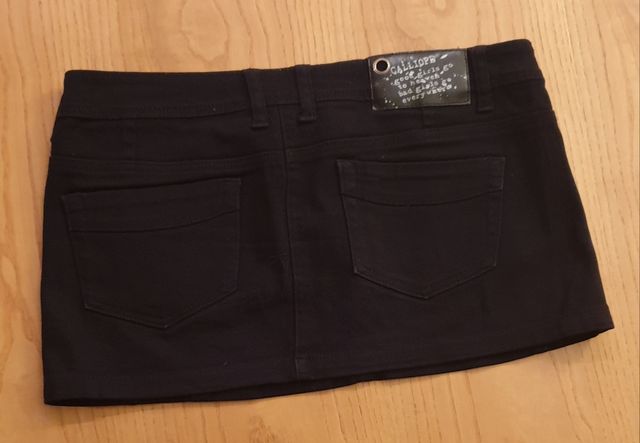 Gonna pantalone in denim nero Calliope Jeans tg.L