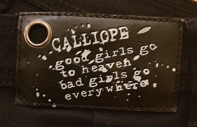 Gonna pantalone in denim nero Calliope Jeans tg.L