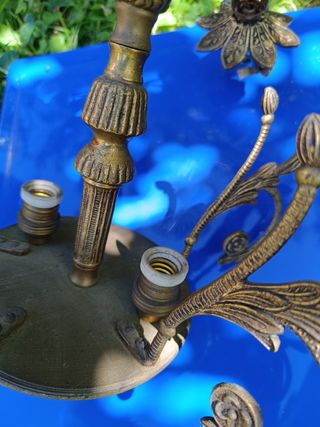 Lampara antigua de bronce