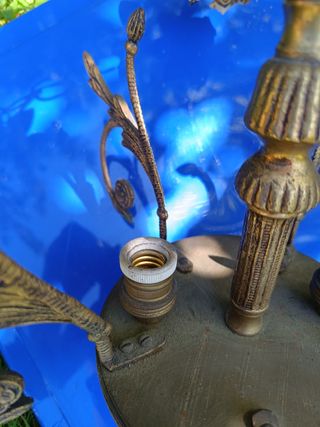 Lampara antigua de bronce