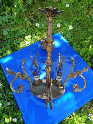 Lampara antigua de bronce