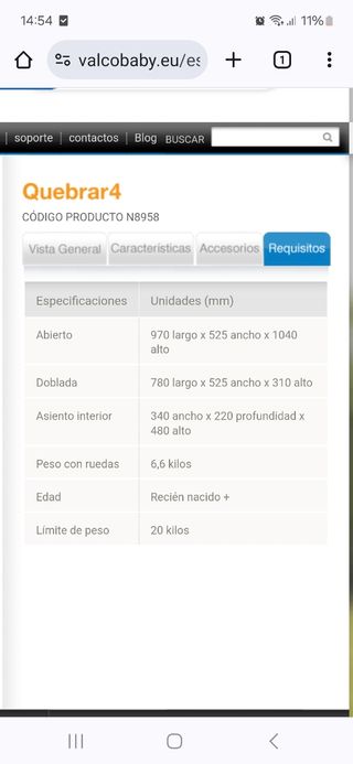 Carro Valco baby snap 4