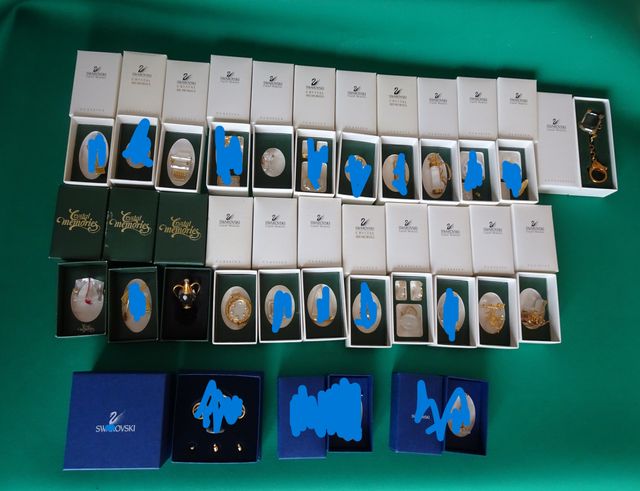 Swarovski con decorazioni in oro- RARITA'