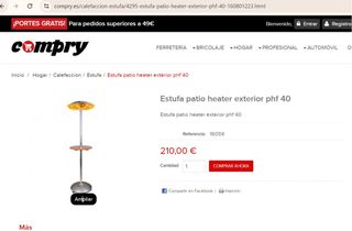 Estufa eléctrica de buena calidad como nueva