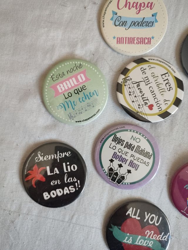 9 Chapas boda/despedida de soltero/a