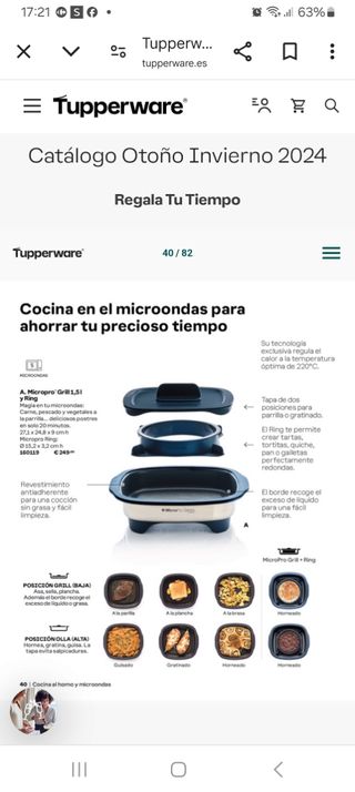 Micropro grill de tupperware