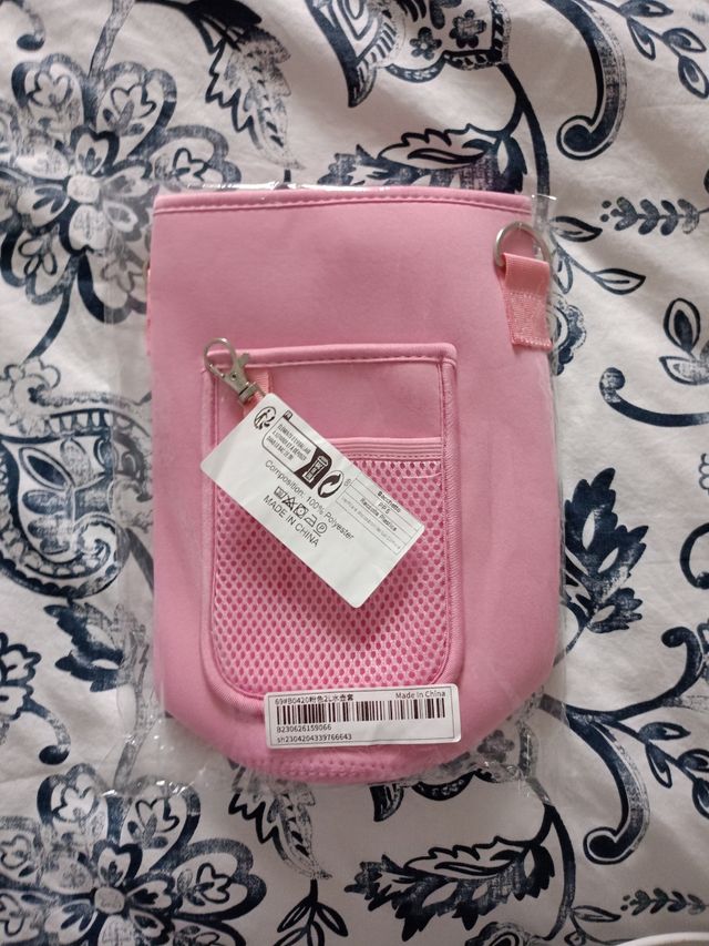 Funda rosa para cantimplora fitness