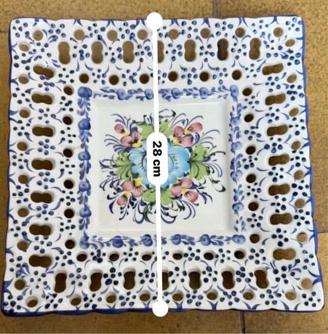 Plato ceramica cuadrado