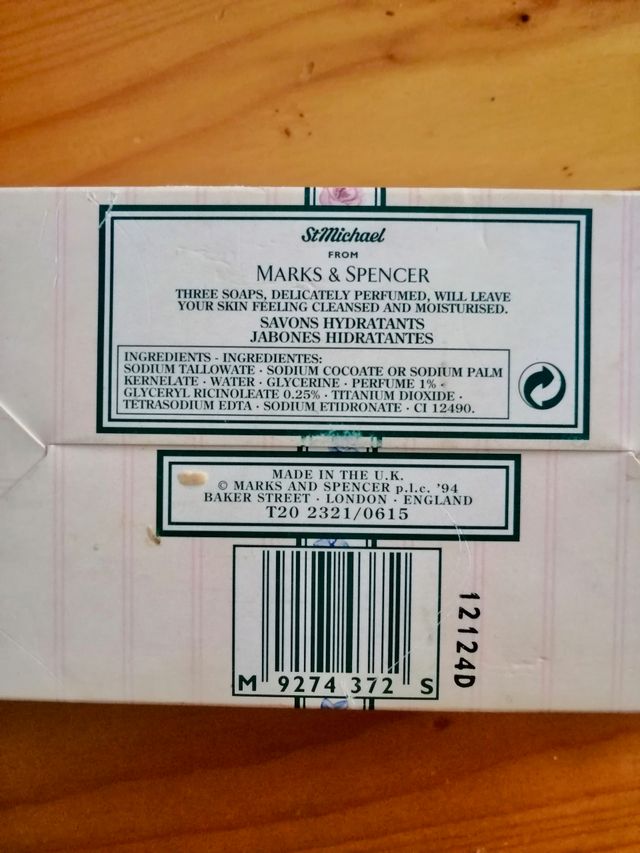 Caja jabones Marks & Spencer English Rose