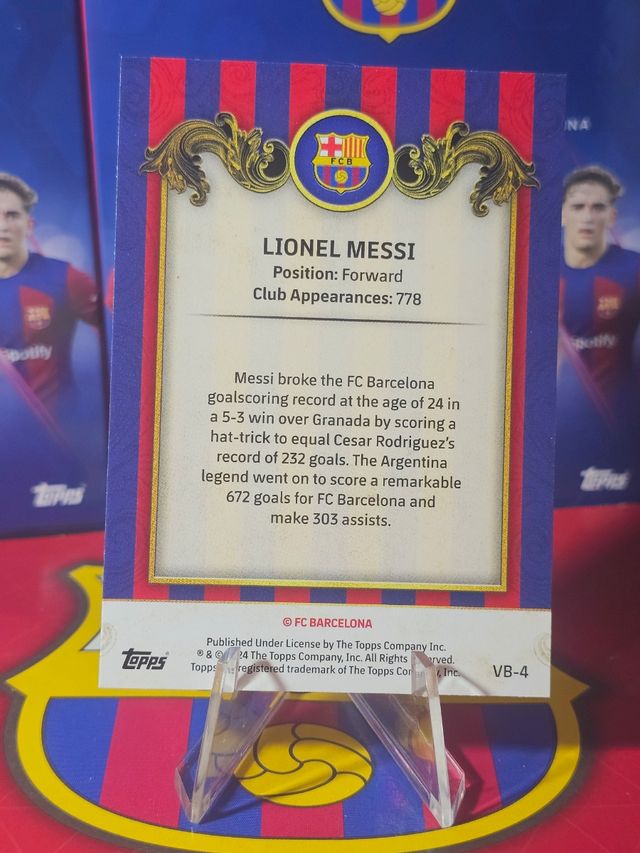 Lionel Messi Vintage Topps FC Barcelona Team Set
