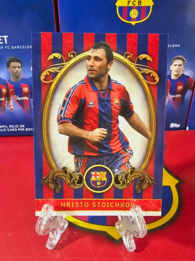 Hristo Stoichkov Vintage Topps FC Barcelona Team