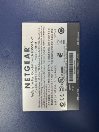 Switch NETGEAR 16 puertos ProSafe gigabit JGS516