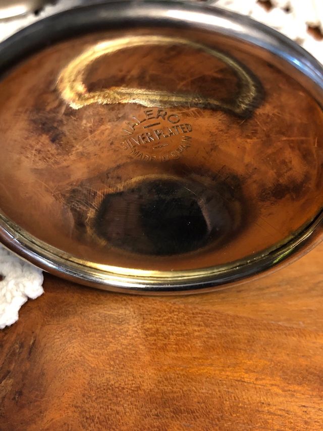 3 copas sueltas alpaca. La alta es Valero. Años 60