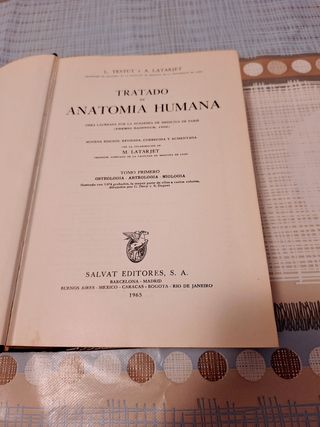 Libro Tratado de Anatomía Humana TOMO I