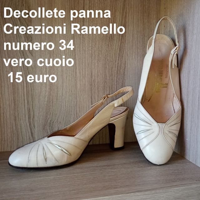 Décolleté color panna, numero 34, CreazioniRamello