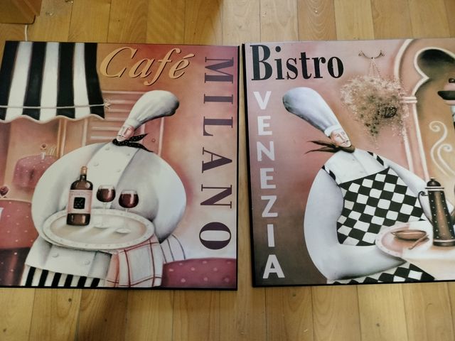 2 cuadros planos camareros nuevos