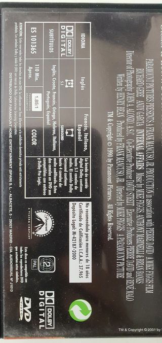 Asuntos sucios (1990) 🎬🍿 💿 [DVD] ¡IMPOLUTO!