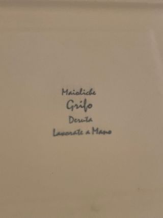 Piatto maiolica Grifo Deruta