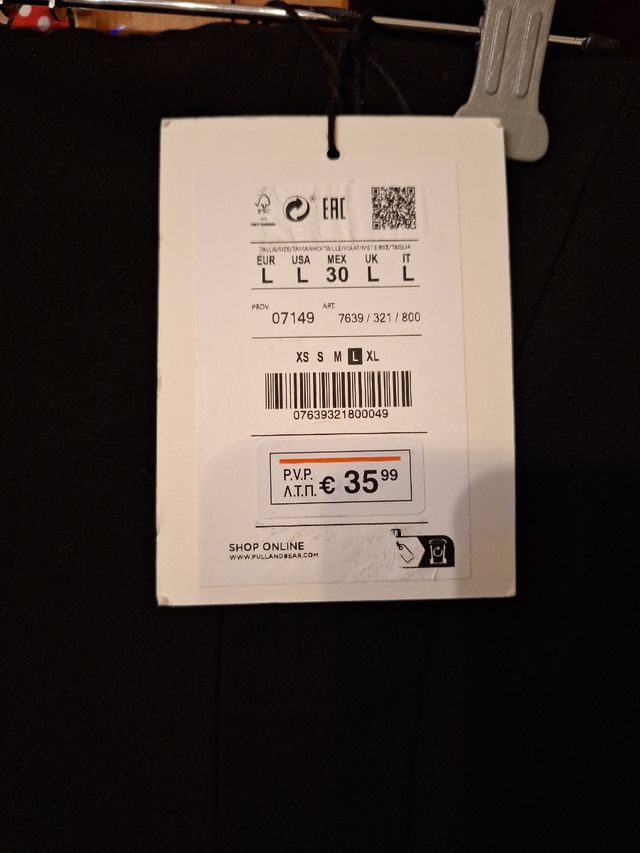 Mono L/palabra de honor sin estrenar