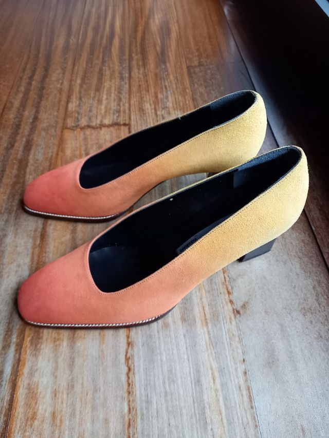 Scarpe décolleté sfumate arancione 40