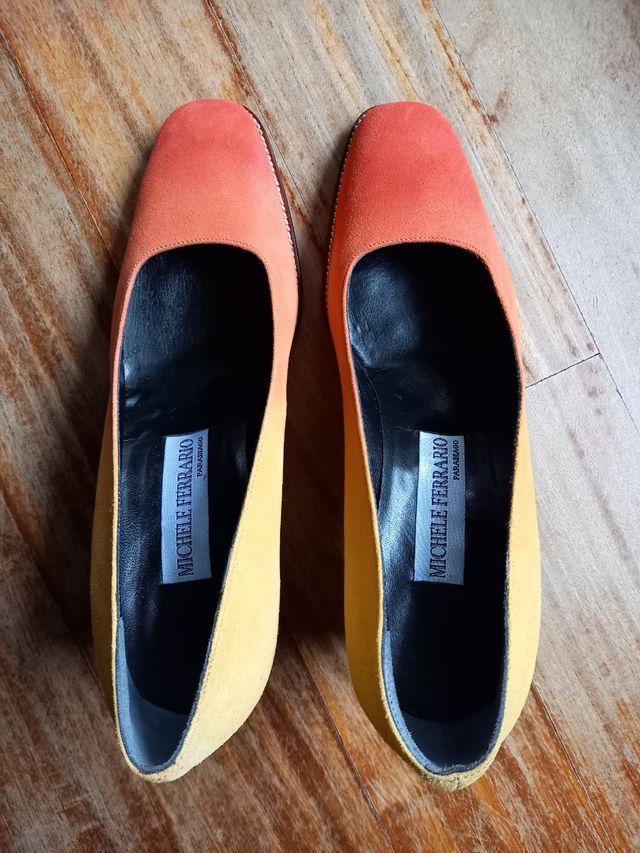 Scarpe décolleté sfumate arancione 40