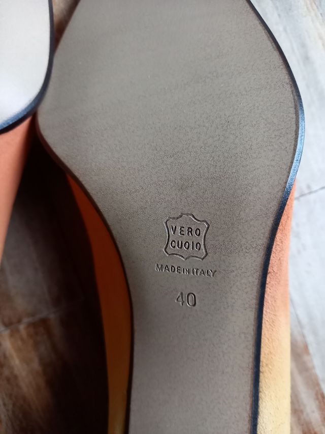 Scarpe décolleté sfumate arancione 40