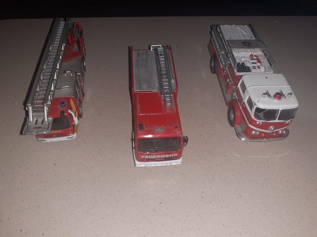 7 Camiones bomberos metal