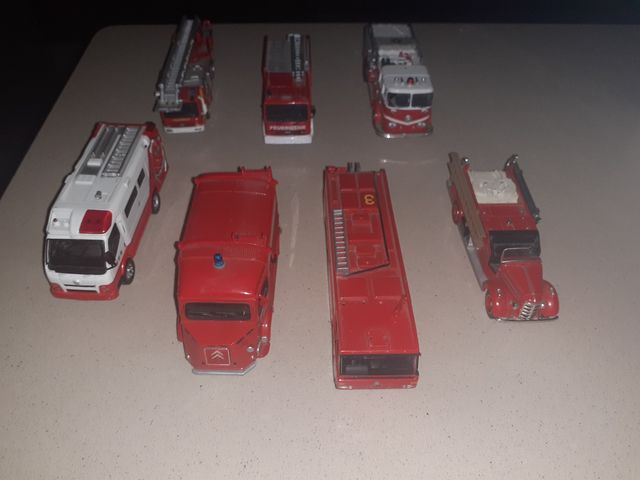 7 Camiones bomberos metal