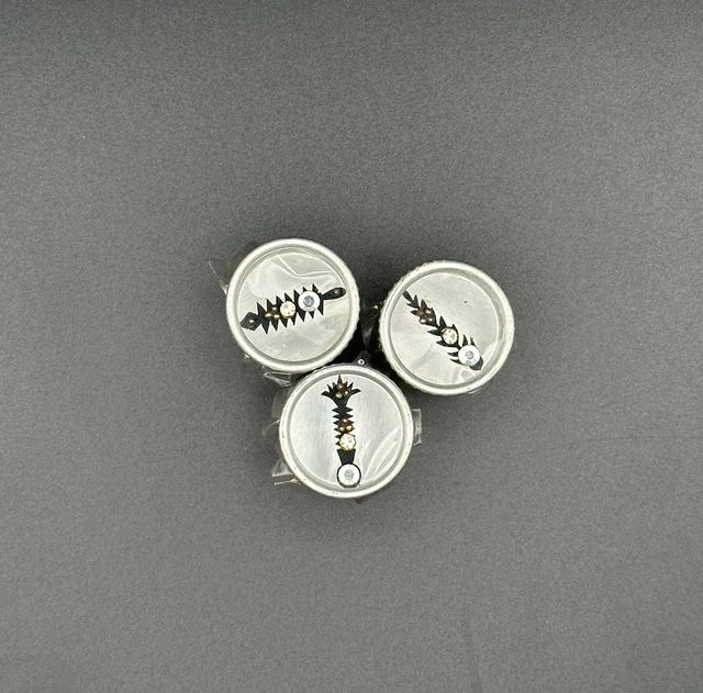 Set 3 Bindi indiani in scatola metallo