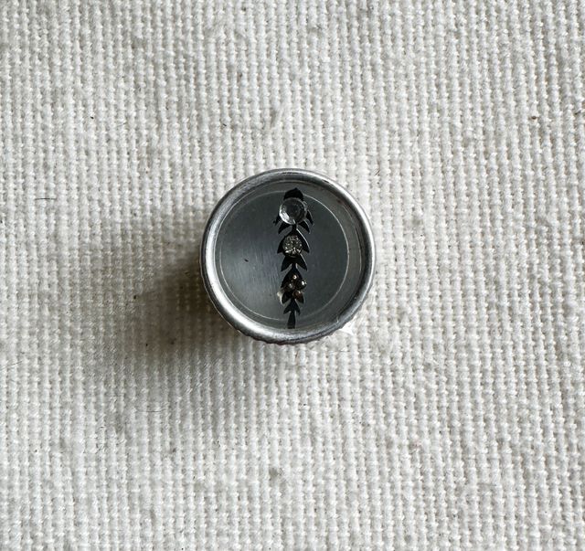 Set 3 Bindi indiani in scatola metallo