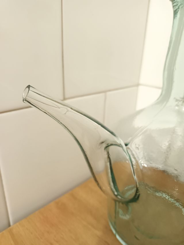 coppa per olio in vetro soffiato